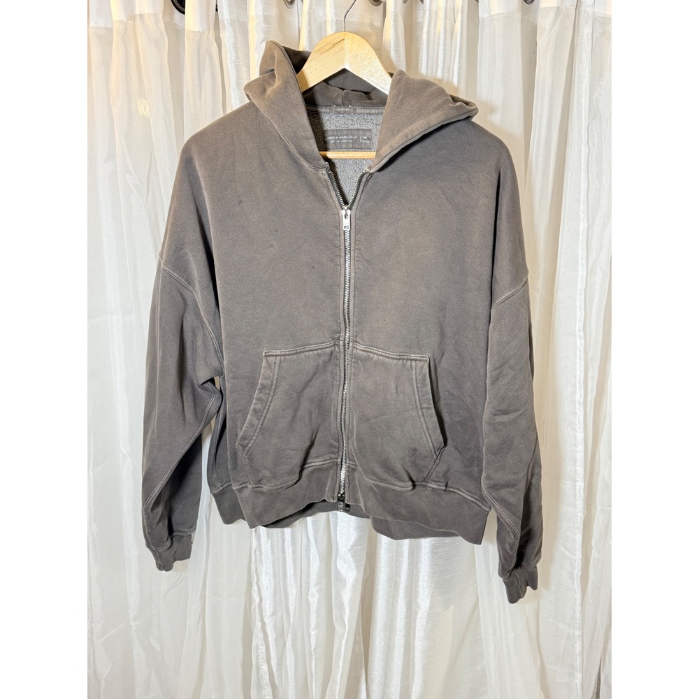 Abercrombie & Fitch Zip Up Hoodie Womens M Grey Cropped Soft A&F Essentials